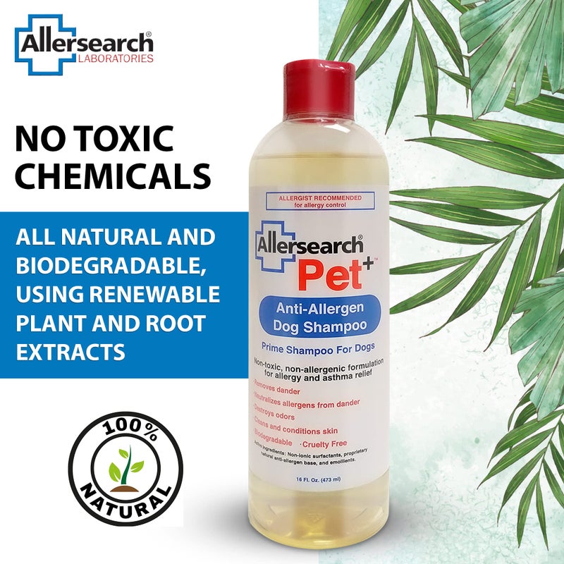 Allersearch Pet+ Anti-Allergen Dog Shampoo 16 Oz - Image 2